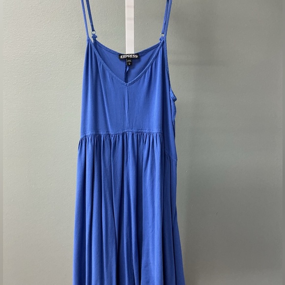 Express Dresses & Skirts - Express Y2K  Blue Sleeveless mini Dress Retro Vintage Resort Wear Beach wear
